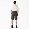 Pantalones cortos de trabajo de corte holgado y frente liso, 33 cm
