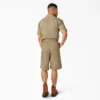 Pantalones cortos de trabajo de corte holgado y frente liso, 33 cm