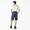 Pantalones cortos de trabajo de corte holgado y frente liso, 33 cm