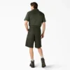 Pantalones cortos de trabajo de corte holgado y frente liso, 33 cm