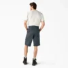 Pantalones cortos de trabajo de corte holgado y frente liso, 33 cm Pantalones cortos de trabajo de corte holgado y frente liso, 33 cm