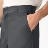 Pantalones cortos de trabajo de corte holgado y frente liso, 33 cm