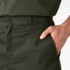 Pantalones cortos de trabajo de corte holgado y frente liso, 33 cm