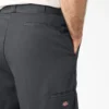 Pantalones cortos de trabajo de corte holgado y frente liso, 33 cm