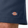 Pantalones cortos de trabajo de corte holgado y frente liso, 33 cm