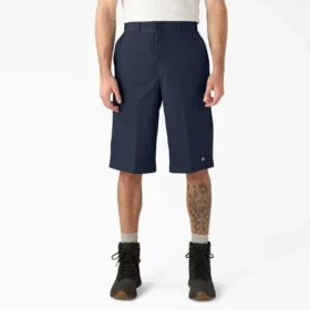 Pantalones cortos de trabajo holgados con bolsillos multiusos, 15″ Pantalones cortos de trabajo holgados con bolsillos multiusos, 15″