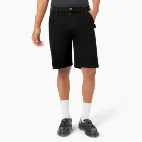 Pantalones cortos utilitarios de denim, 28 cm