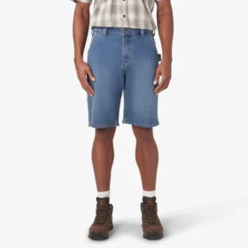 Pantalones cortos utilitarios de denim, 28 cm