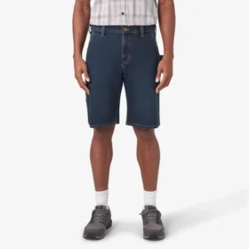 Pantalones cortos utilitarios de denim, 28 cm