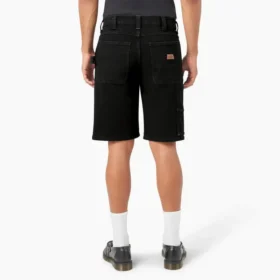 Pantalones cortos utilitarios de denim, 28 cm