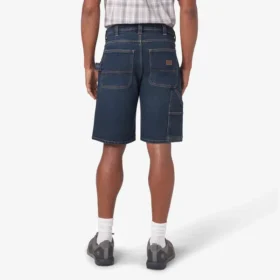 Pantalones cortos utilitarios de denim, 28 cm