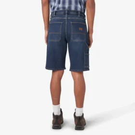 Pantalones cortos utilitarios de denim, 28 cm