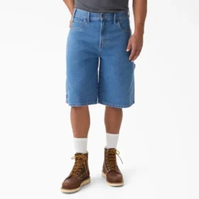 Pantalones cortos utilitarios de denim, 33 cm