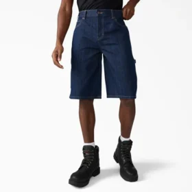 Pantalones cortos utilitarios de denim, 33 cm
