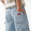 Pantalones cortos vaqueros de carpintero desgastados y holgados, 33 cm Pantalones cortos vaqueros de carpintero desgastados y holgados, 33 cm