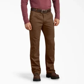 Pantalones de algodón Double Knee, corte regular