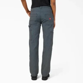 Pantalones de carpintero de corte holgado Flex con rayas Hickory para mujer