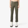 Pantalones de carpintero de corte recto ajustado con bajo enrollado para mujer Pantalones de carpintero de corte recto ajustado con bajo enrollado para mujer
