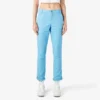 Pantalones de carpintero de corte recto ajustado con bajo enrollado para mujer Pantalones de carpintero de corte recto ajustado con bajo enrollado para mujer