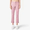 Pantalones de carpintero de corte recto ajustado con bajo enrollado para mujer Pantalones de carpintero de corte recto ajustado con bajo enrollado para mujer