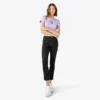 Pantalones de carpintero de corte recto ajustado con bajo enrollado para mujer Pantalones de carpintero de corte recto ajustado con bajo enrollado para mujer
