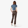 Pantalones de carpintero de corte recto ajustado con bajo enrollado para mujer Pantalones de carpintero de corte recto ajustado con bajo enrollado para mujer