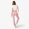 Pantalones de carpintero de corte recto ajustado con bajo enrollado para mujer Pantalones de carpintero de corte recto ajustado con bajo enrollado para mujer