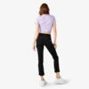 Pantalones de carpintero de corte recto ajustado con bajo enrollado para mujer Pantalones de carpintero de corte recto ajustado con bajo enrollado para mujer