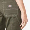 Pantalones de carpintero de corte recto ajustado con bajo enrollado para mujer Pantalones de carpintero de corte recto ajustado con bajo enrollado para mujer