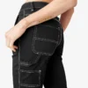 Pantalones de carpintero de corte recto ajustado con bajo enrollado para mujer Pantalones de carpintero de corte recto ajustado con bajo enrollado para mujer