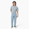 Pantalones de carpintero de lona de algodón con lavado a la piedra y corte holgado