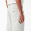Pantalones de carpintero de lona de algodón con lavado a la piedra y corte holgado