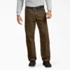 Pantalones de carpintero de lona de pato lijada de corte holgado