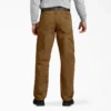 Pantalones de carpintero de lona de pato lijada de corte holgado