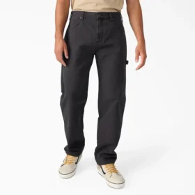 Pantalones de carpintero de lona desgastados