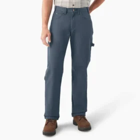 Pantalones de carpintero de lona pesada de corte holgado