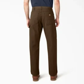 Pantalones de carpintero de lona pesada de corte holgado