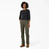 Pantalones de carpintero de mujer de corte recto holgado y tejido de lona Pantalones de carpintero de mujer de corte recto holgado y tejido de lona
