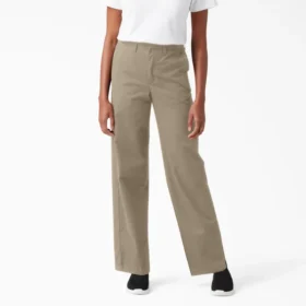 Pantalones de corte holgado y pierna ancha para mujer