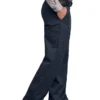 Pantalones de corte recto con cintura cómoda de sarga y ajuste relajado Flex