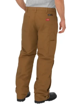 Pantalones de lona aislantes de corte recto y holgado, resistentes al fuego Pantalones de lona aislantes de corte recto y holgado, resistentes al fuego