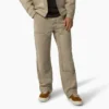 Pantalones de lona de pato Double Knee con doble refuerzo en las rodillas y costuras en contraste, de corte holgado Pantalones de lona de pato Double Knee con doble refuerzo en las rodillas y costuras en contraste, de corte holgado