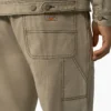 Pantalones de lona de pato Double Knee con doble refuerzo en las rodillas y costuras en contraste, de corte holgado Pantalones de lona de pato Double Knee con doble refuerzo en las rodillas y costuras en contraste, de corte holgado