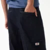 Pantalones de trabajo de denim de espiga con ribete