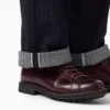 Pantalones de trabajo de denim de espiga con ribete