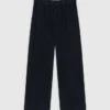 Pantalones de trabajo de denim de espiga con ribete