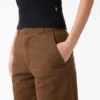 Pantalones de trabajo holgados teñidos en prenda 247 para mujer