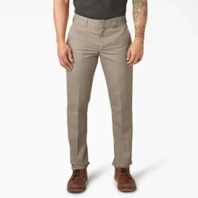 Pantalones de trabajo multiusos con corte ajustado y pernera cónica