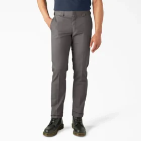 Pantalones de trabajo multiusos con corte ajustado y pernera cónica