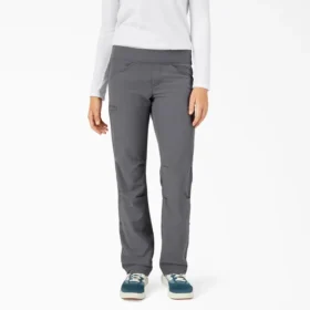 Pantalones frescos de corte recto holgado y con vuelta para mujer